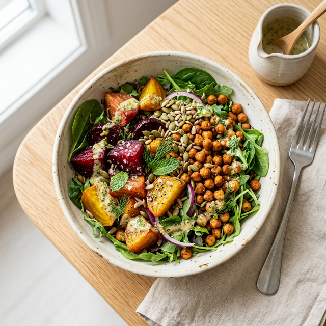 Beetroot Chickpea Salad