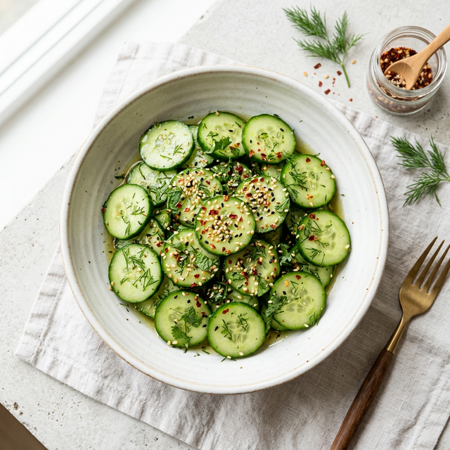 Crunch & Spice Cucumber Salad